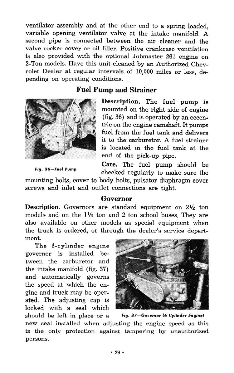 1956 Chevrolet Trucks Operators Manual Page 88